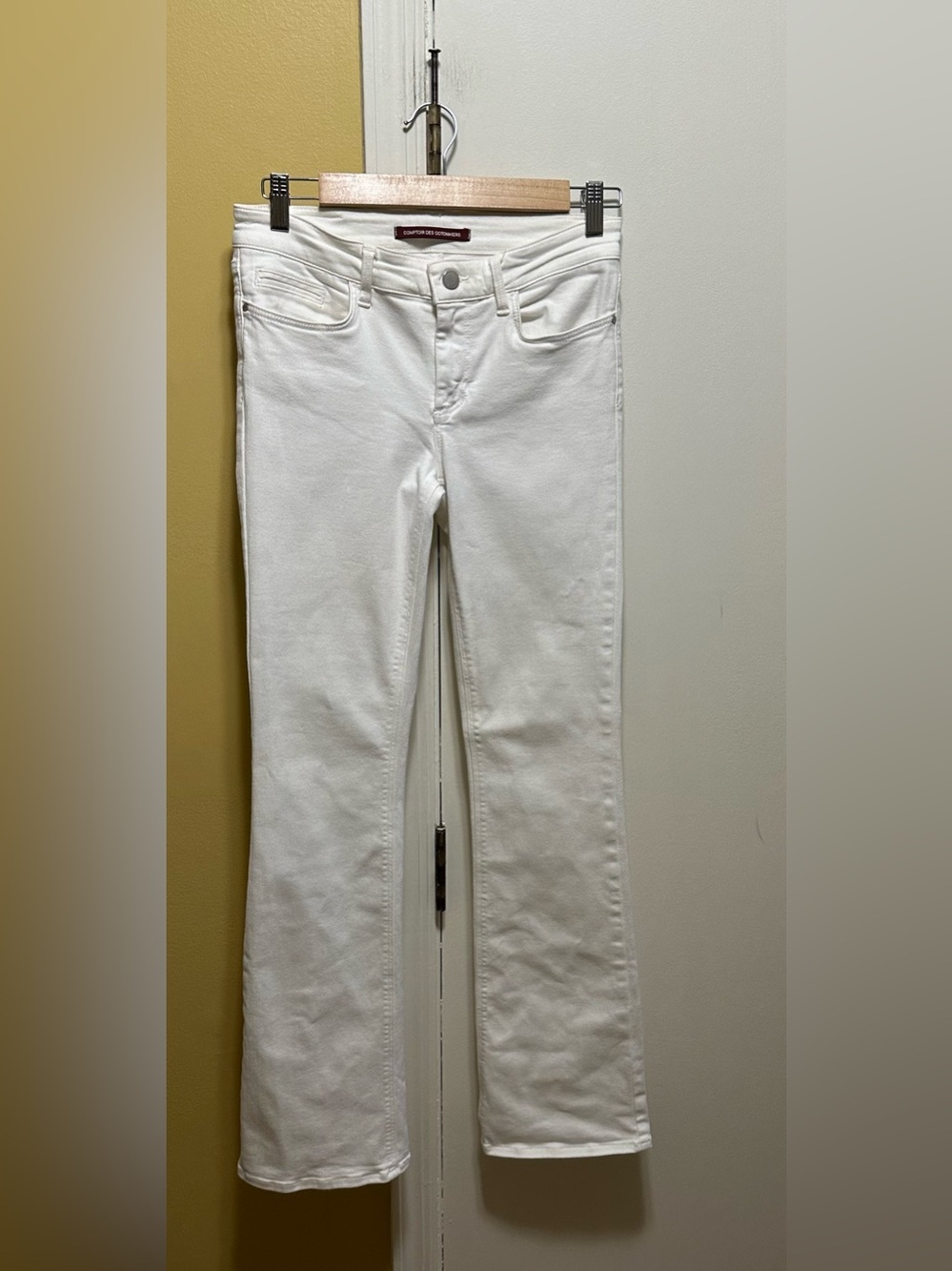 Comptoir Des Cotonniers White Flare Stretch Denim Jeans (28)
